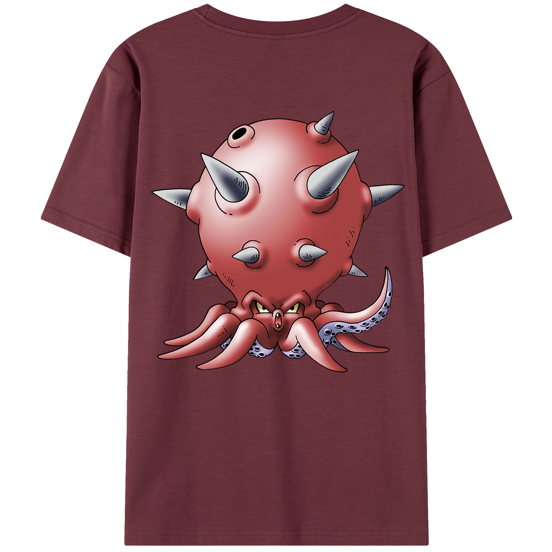 （画像用） ドラゴンクエスト Doragon Kuesuto Dragon Quest 綿100％半袖Tシャツ（背面プリント）